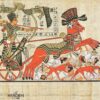 papayrus painting depicting Tutankhamun Crushes enemies