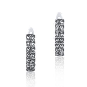 silver handmade marcasite earrings