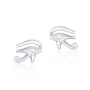 handmade silver earrings Ra and Horus