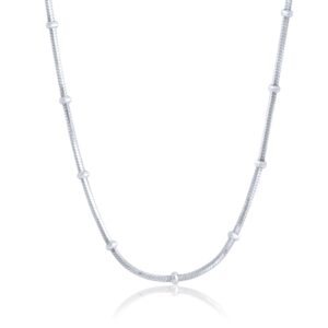 The Beaded Braid Sterling Silver Necklace