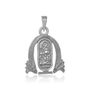 Handmade Silver Khartoush in Lotus Flowers Pendant