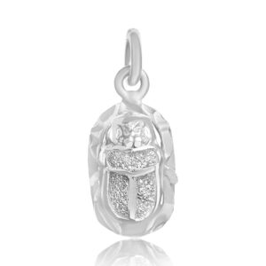 3D Handmade Silver Scarab Pendant