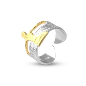 Elegant Handmade Silver Isis Ring - Flexible Size