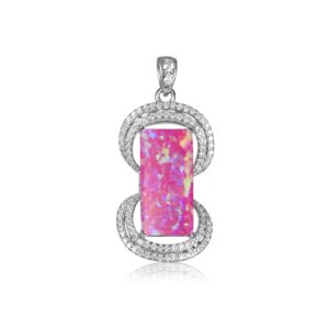 Infinity Pink Opal Pendant