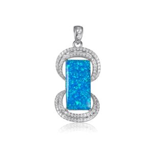 Infinity Blue Opal Pendant