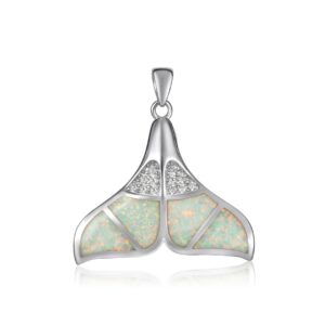 The Fin White Opal Pendant